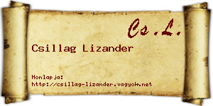 Csillag Lizander névjegykártya